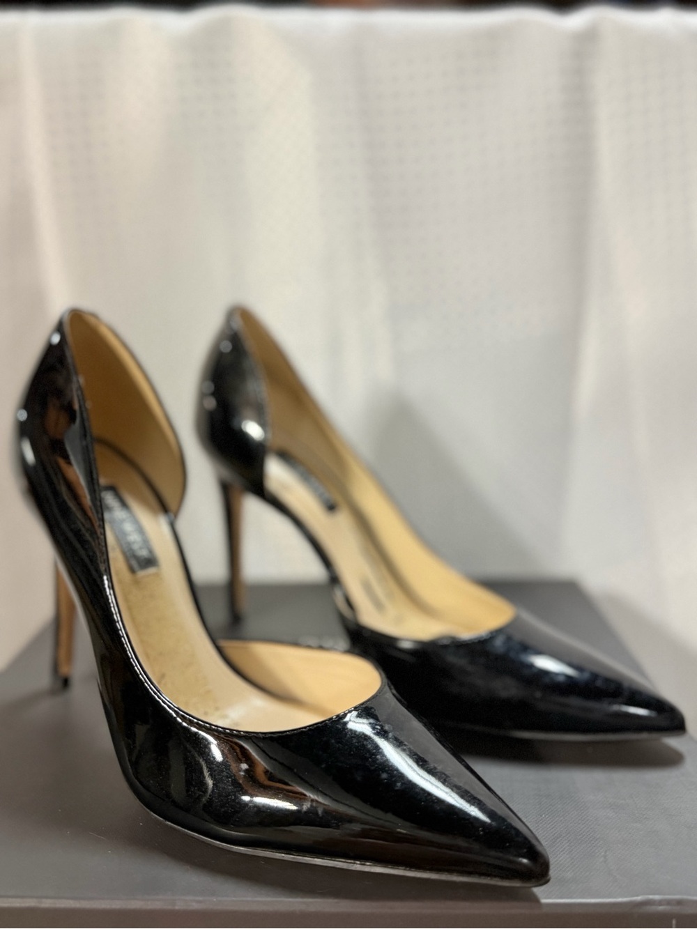 Nine West Black Patent Pointed-Toe Stiletto Pumps